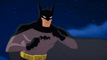 Batman en la noche listo para luchar en Batman: Caped Crusader Season 1