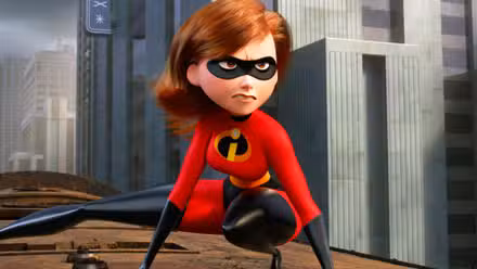 Elastigirl posando en una azotea en Los Increíbles 2