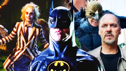 Michael Keaton en Beetlejuice, Batman (1989) y Birdman