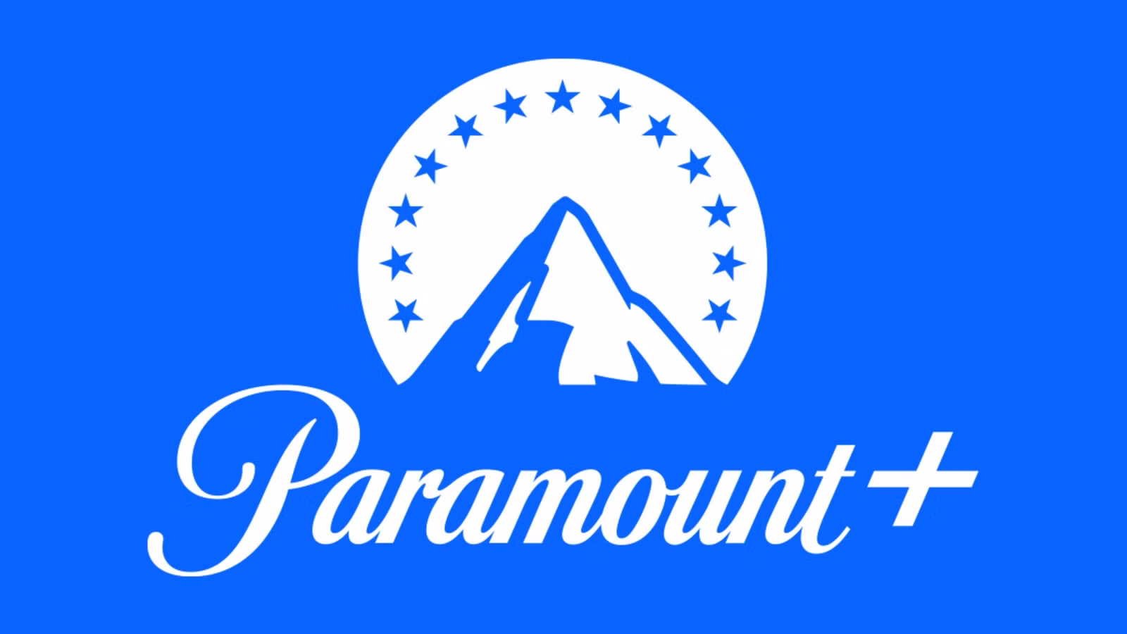 El logotipo de Paramount Plus aparece sobre un fondo azul.