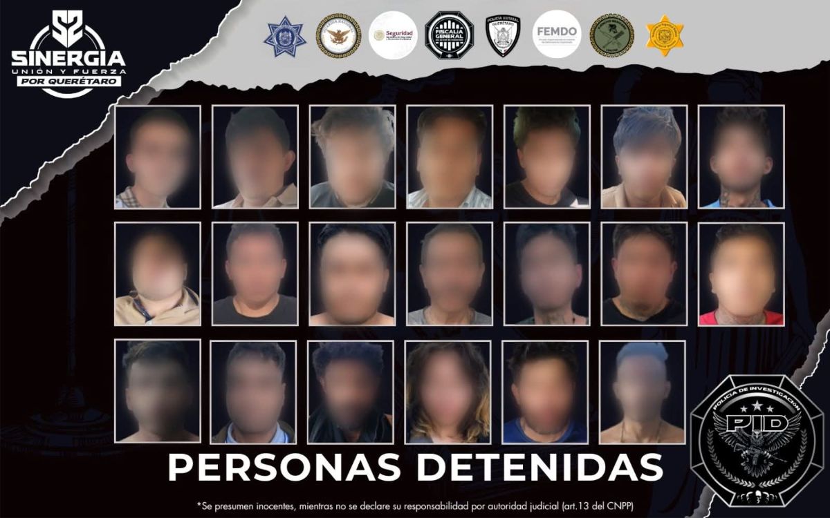 Querétaro | Capturan a 20 personas con armas, explosivo e indicios de huachicol
