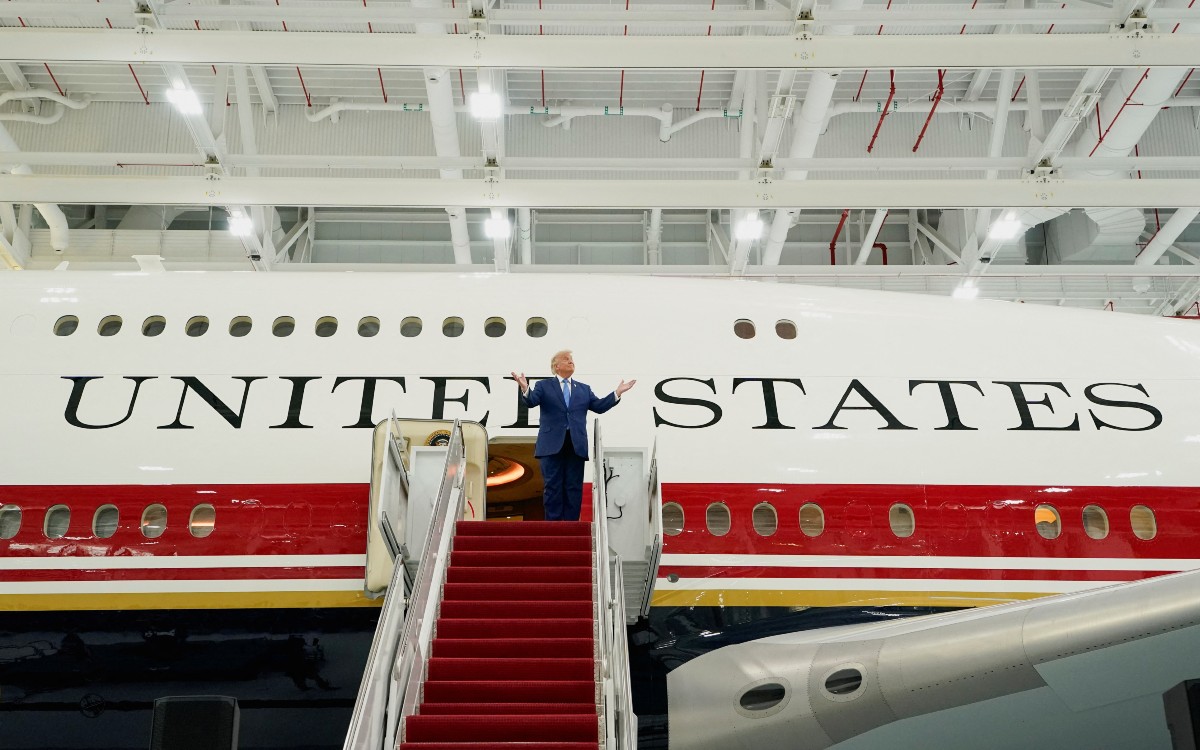 Trump entrena Air Force One… es un regalo de Qatar