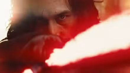 Kylo Ren en El último Jedi frente a Luke
