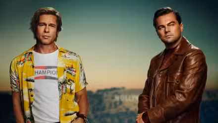 Brad Pitt y Leo DiCaprio en Érase una vez en Hollywood