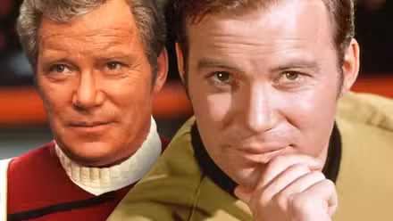 el joven capitán kirk y el viejo capitán kirk en star trek
