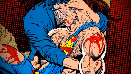 Superman muere sangriento en el cómic Death of Superman