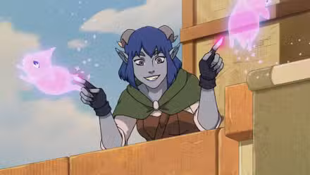 Jester usando su magia en The Mighty Nein de Prime Video