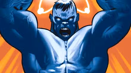 Blue Hulk usa la Fuerza Enigma