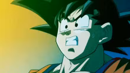 Goku luce sorprendido y disgustado - Imagen del anime Dragon Ball