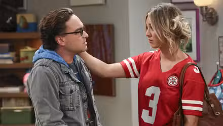 Johnny Galecki y Kaley Cuoco en The Big Bang Theory