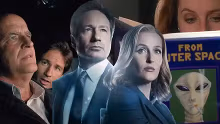 Collage de Scully y Mulder en varios episodios de Expediente X