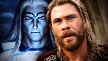 Arte de la versión cómica de Chris Hemsworth Thor y Marvel