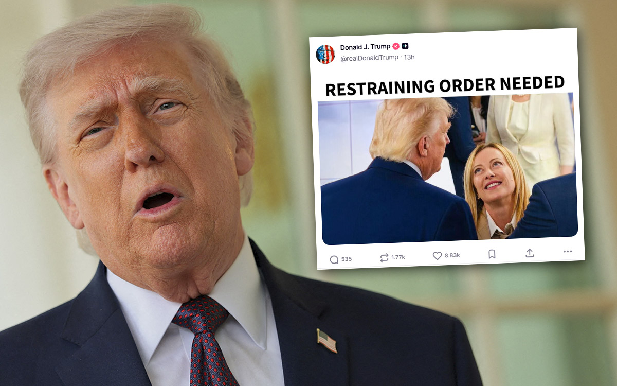 Trump se burla de Meloni al decir que necesita una 'orden de alejamiento' antes de la cumbre de la OTAN