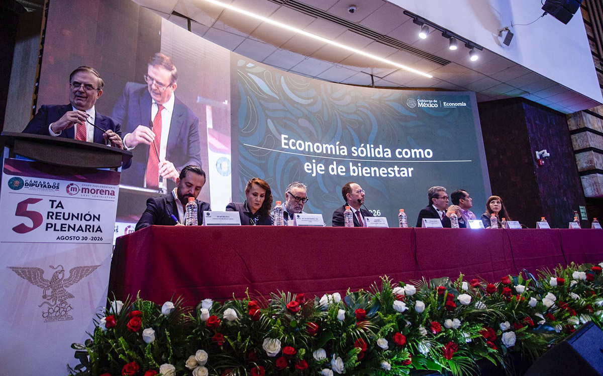 'Reto mayúsculo' para México frente a EE.UU. en el T-MEC: Ebrard en plenaria de Morena
