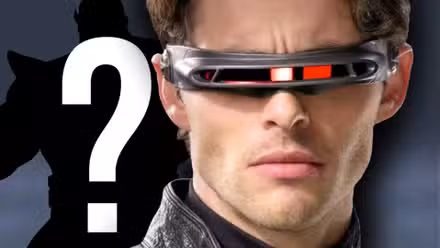 El cíclope de James Marsden con Thanos en silueta.