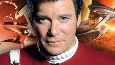 capitán kirk con barcos de star trek