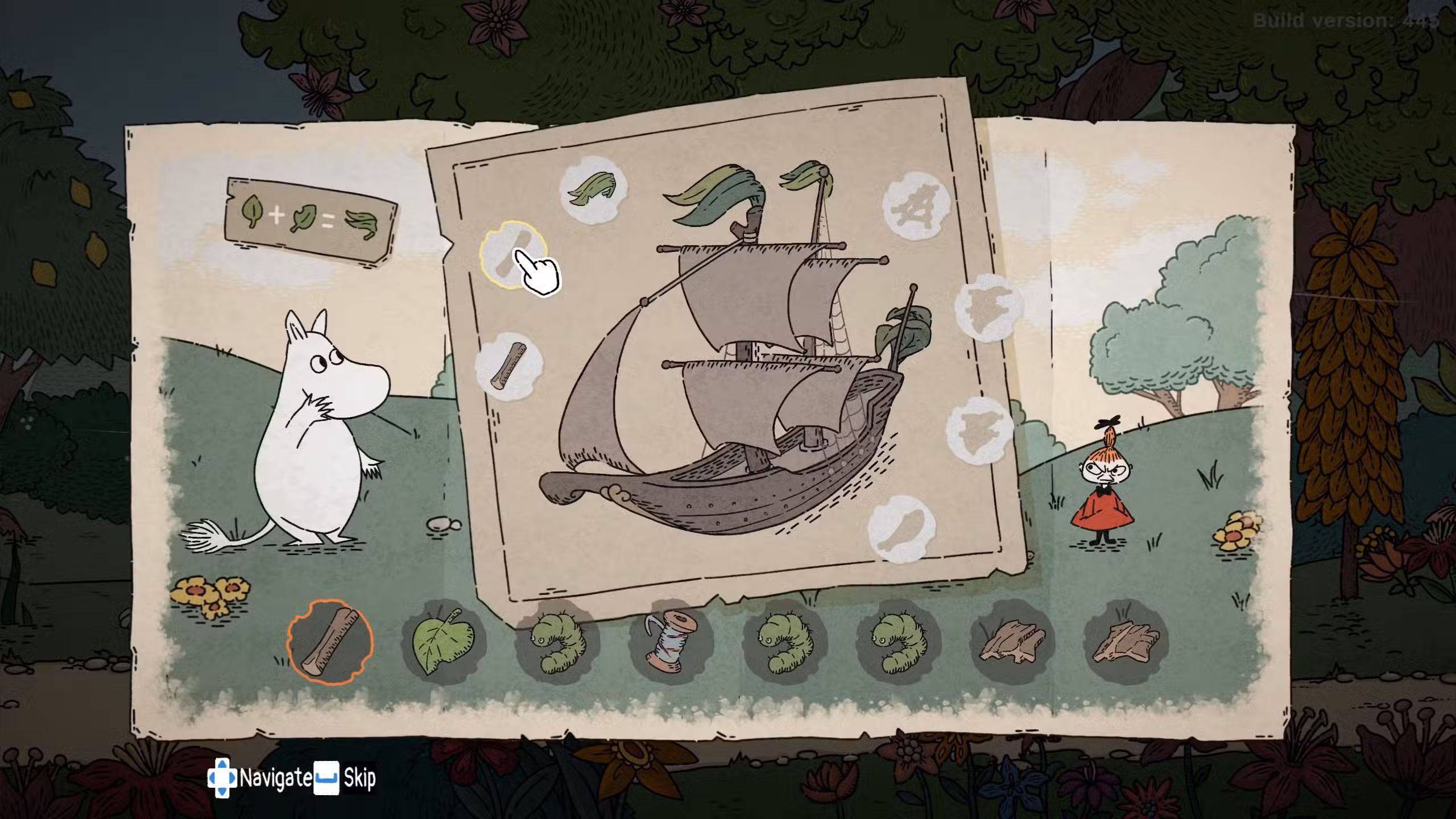 Captura de pantalla de Moomin Midsummer Madness de la demostración de un rompecabezas combinado