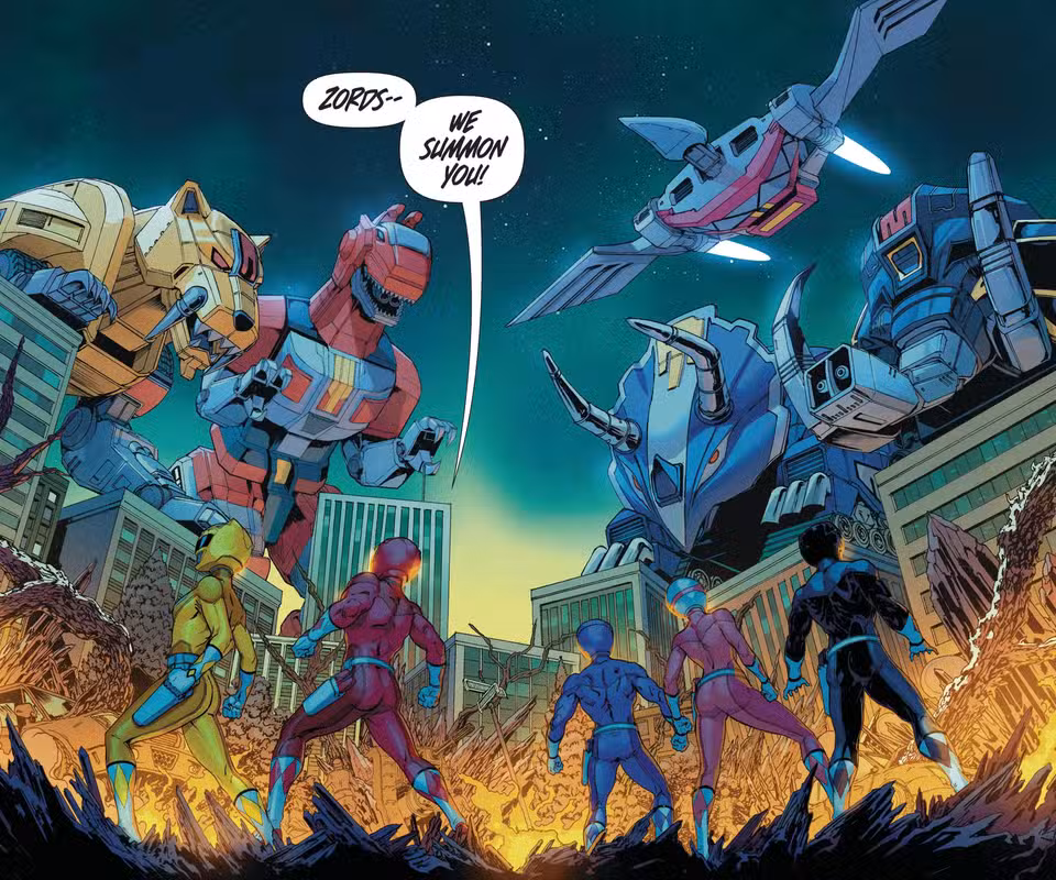 Mighty Morphin Power Rangers Zords ensamblados