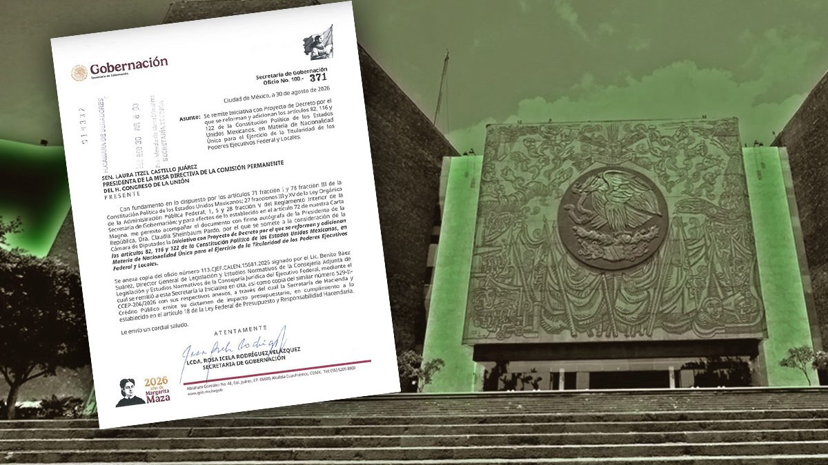Congreso recibe reforma de Sheinbaum sobre nacionalidad única para presidentes y gobernadores