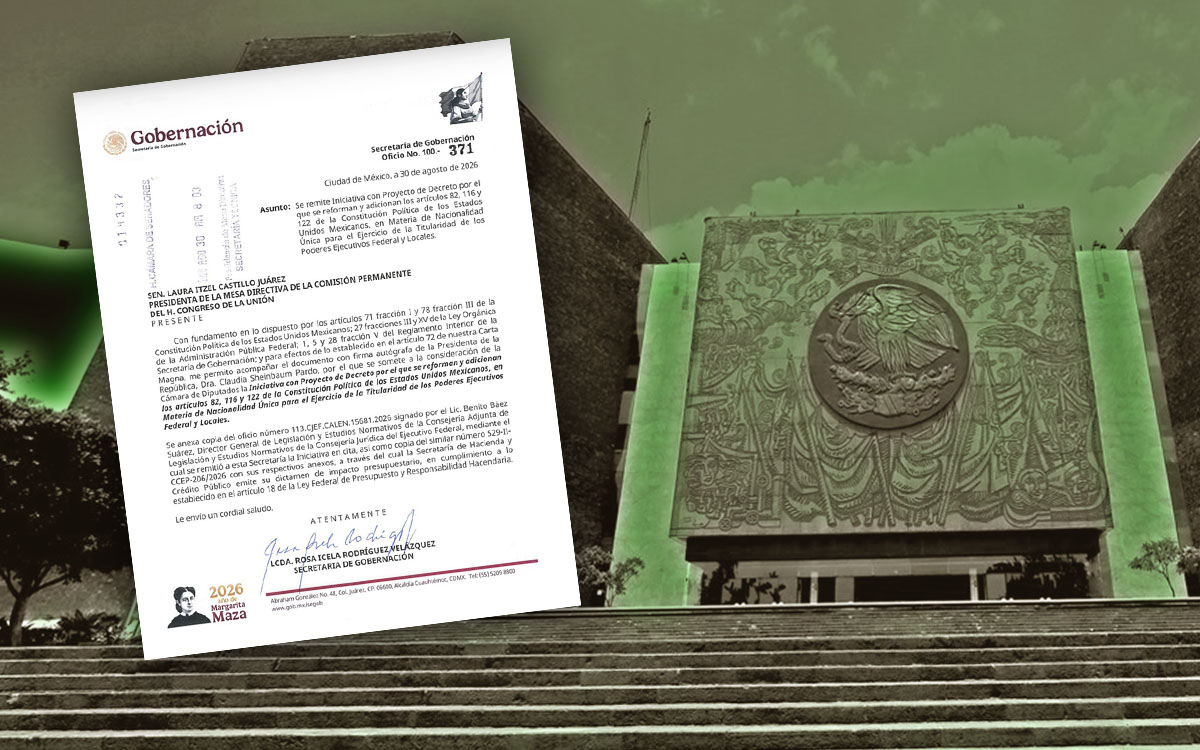 Congreso recibe reforma de Sheinbaum sobre nacionalidad única para presidentes y gobernadores