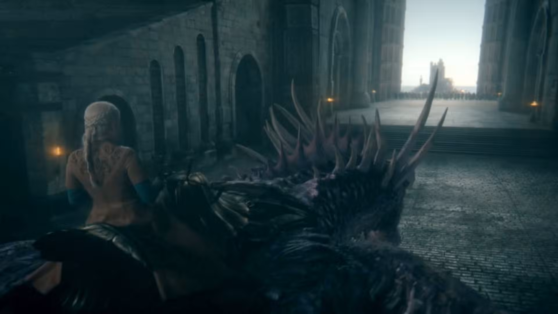 Helaena Targaryen sobre Dreamfyre en House of the Dragon temporada 3 episodio 7