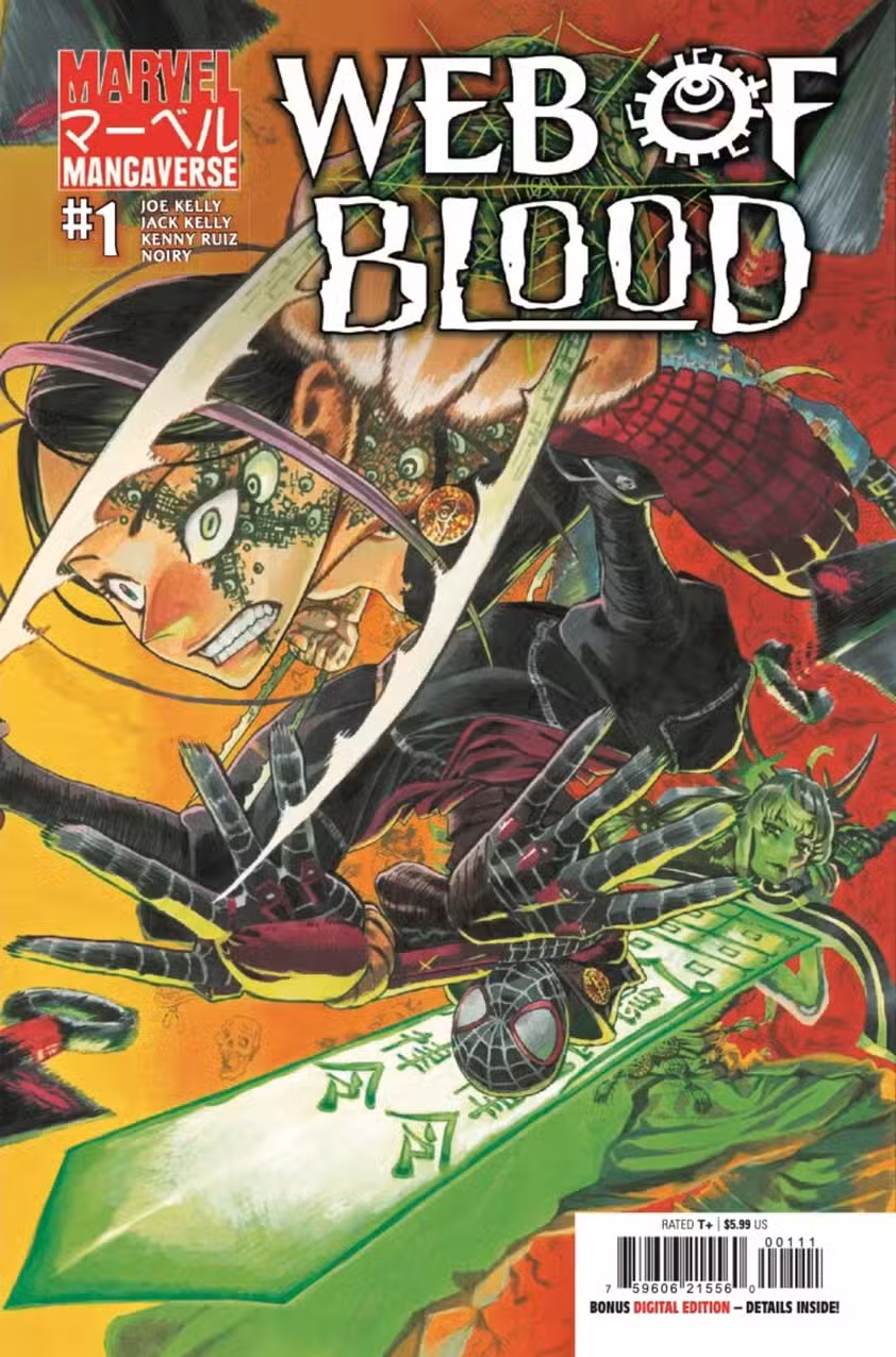 MARVEL MANGAVERSE WEB OF BLOOD 1 PORTADA QUE MUESTRA LA HIJA DE WOLVERINE, LAURA KINNEY