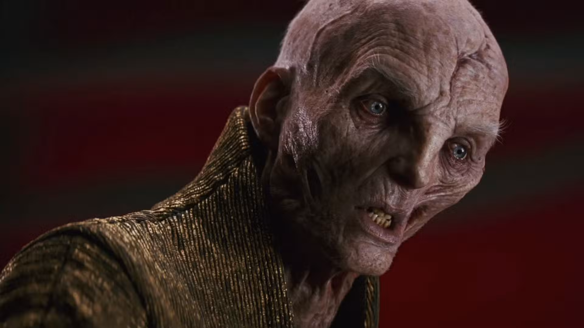 Andy Serkis como Snoke en Los últimos Jedi