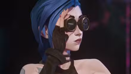 Jinx ajustándose las gafas en Arcano