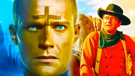 Paul Bettany en Priest mezclado con Ethan de John Wayne en The Searchers