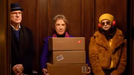 Steve Martin, Martin Short y Selena Gomez en Only Murders in the Building de Hulu.