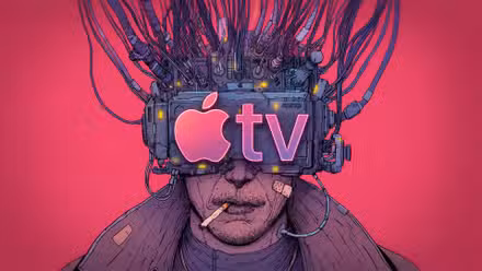La portada de Neuromancer con el logo del Apple TV