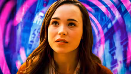 Imagen personalizada de Elliot Page mirando hacia arriba en Inception