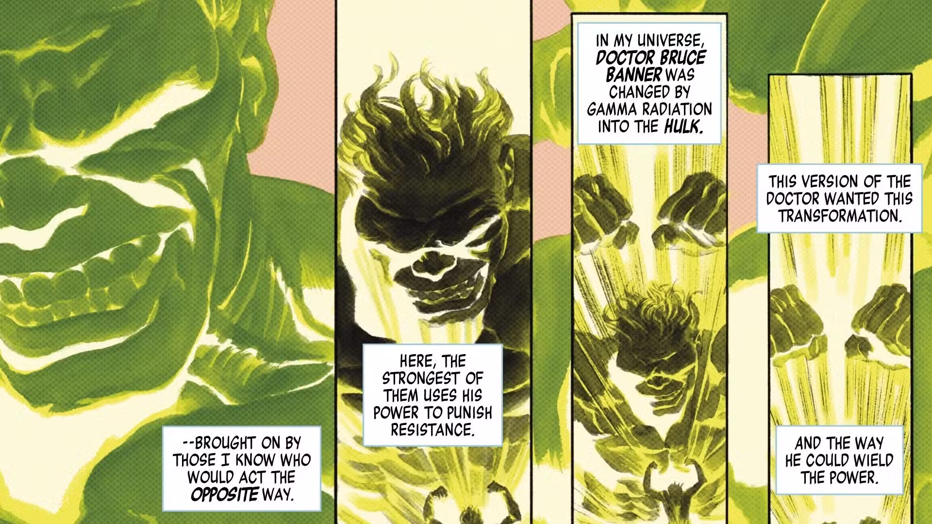 Hulk del universo inverso de Marvel es un villano.