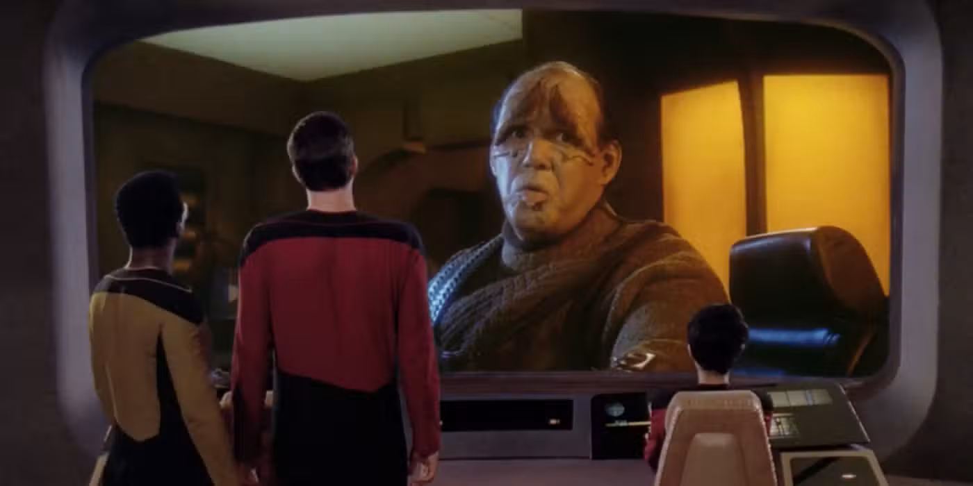 Star Trek TNG Samaritan Snare Pakled Capitán Riker