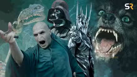 Un collage de villanos de fantasía icónicos, incluidos Lord Voldemort, Sauron y The Gmork.