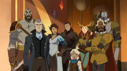 El equipo central en la temporada 4 de The Legend of Vox Machina