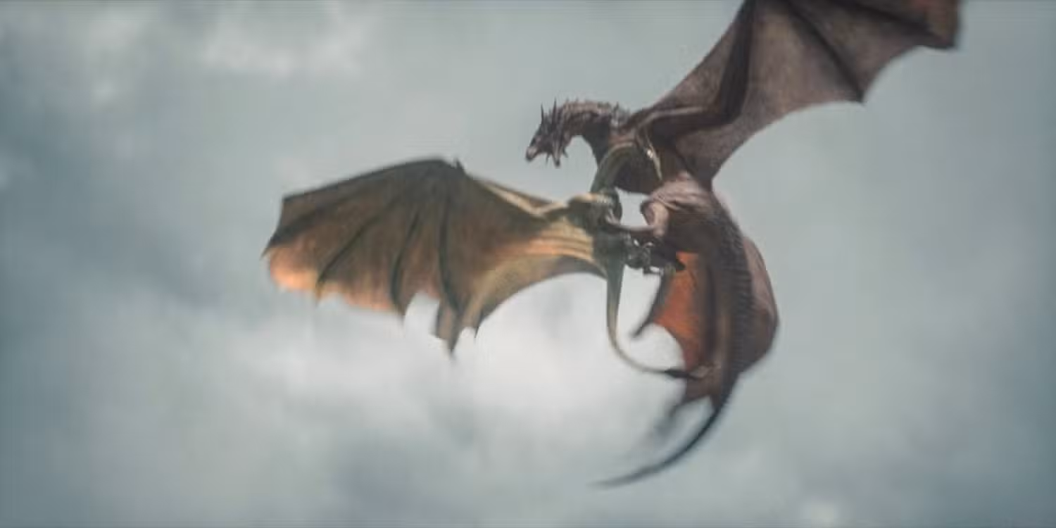 pelea entre Vhagar y Meleys en House of the Dragon temporada 2 episodio 4