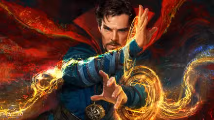 El Doctor Strange de Benedict Cumberbatch lanza hechizos con sus manos en el arte oficial del MCU