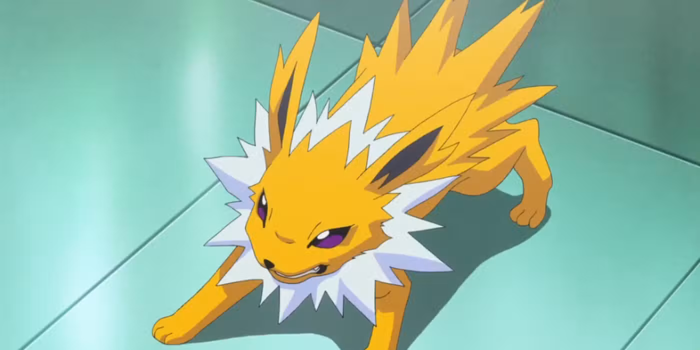 Una imagen de Jolteon del anime Pokémon.