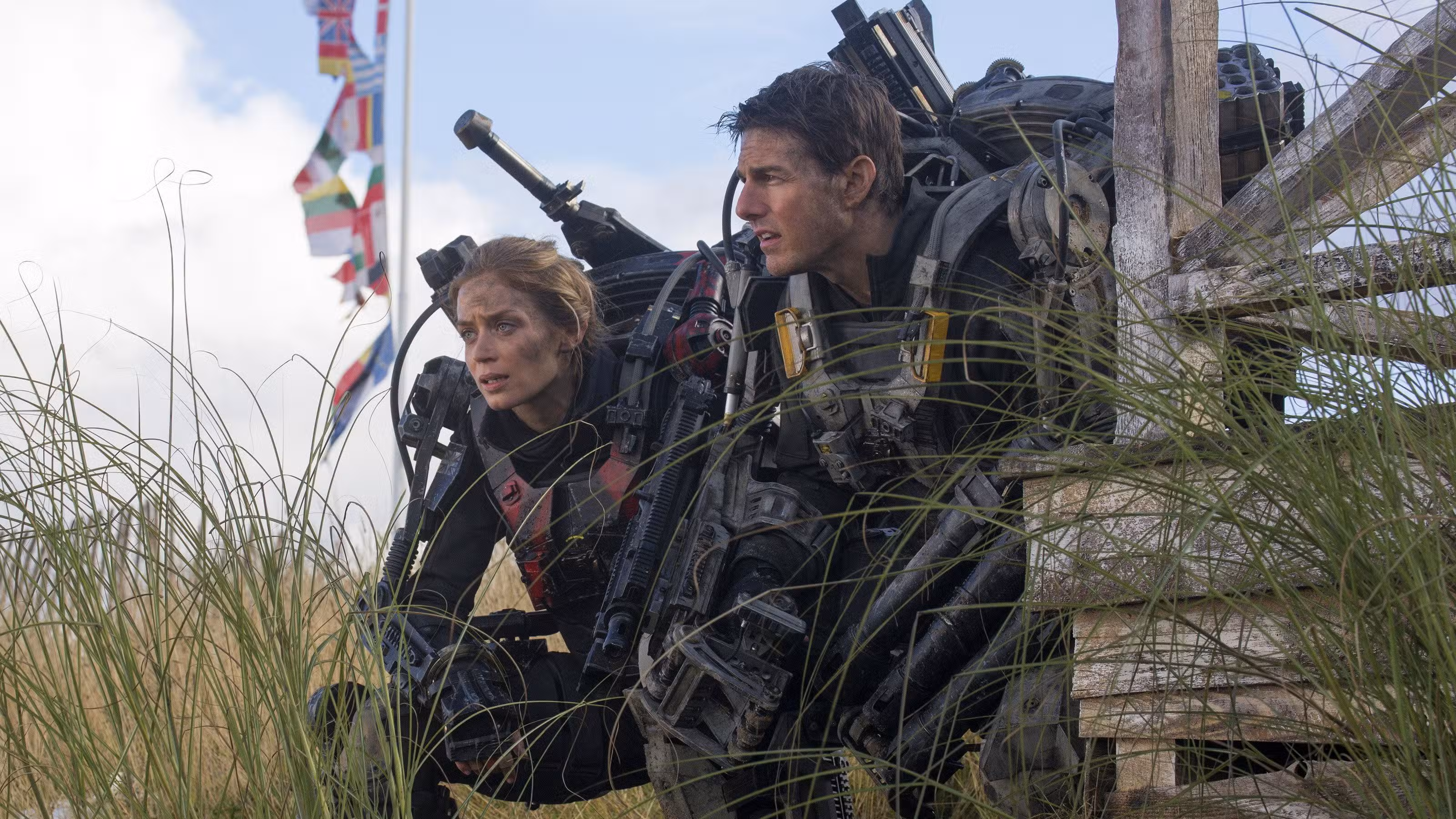 Emily Blunt y Tom Cruise en Al filo del mañana