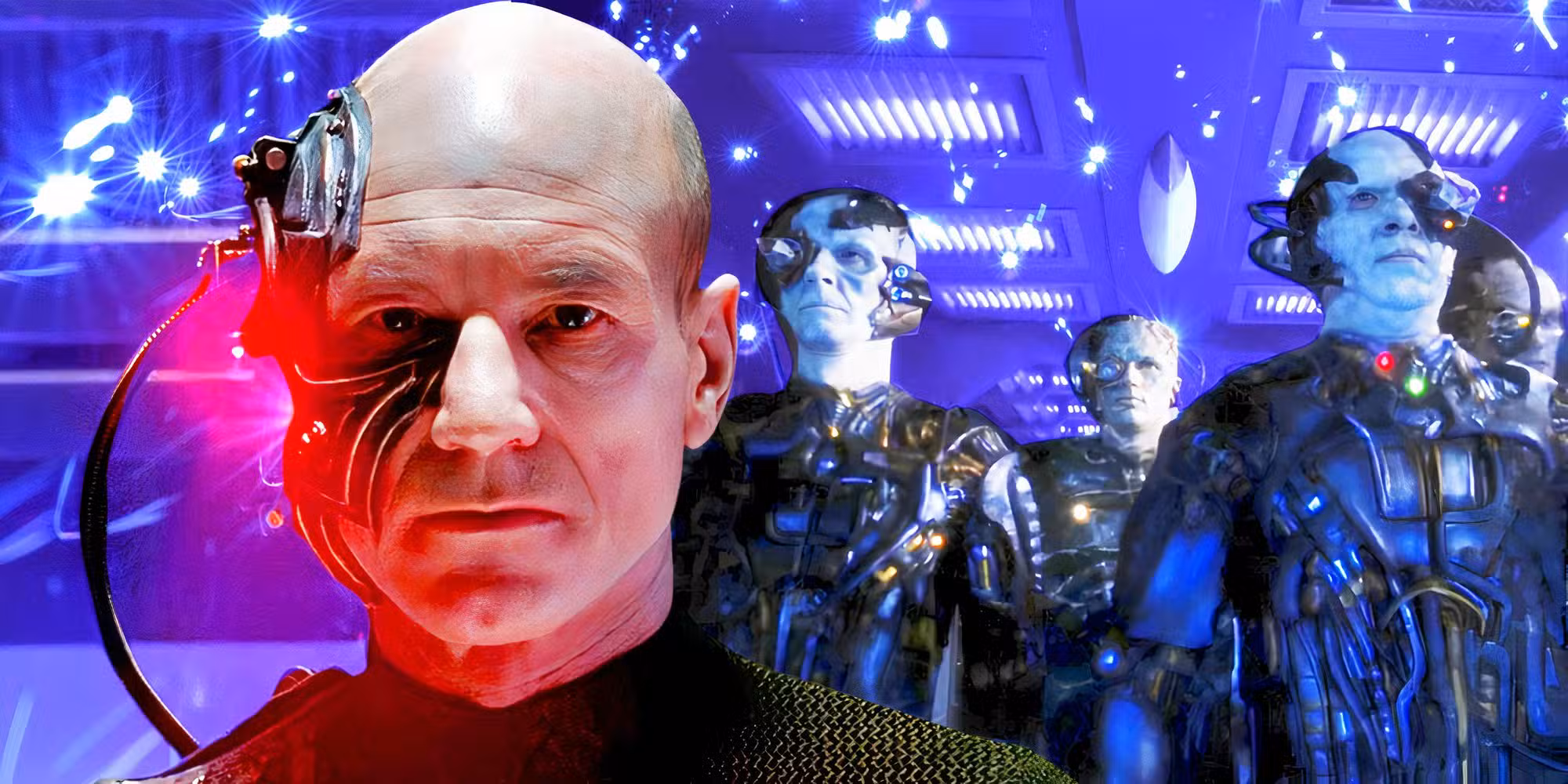 Capitán Picard como Locutus de Borg & Borgs en Star Trek Voyager