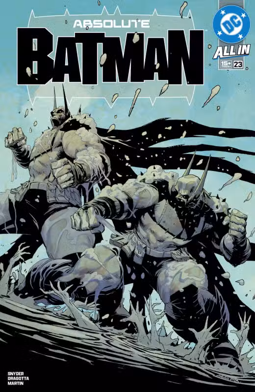 Absolute Batman lucha contra Clayface en la portada de DC Comics