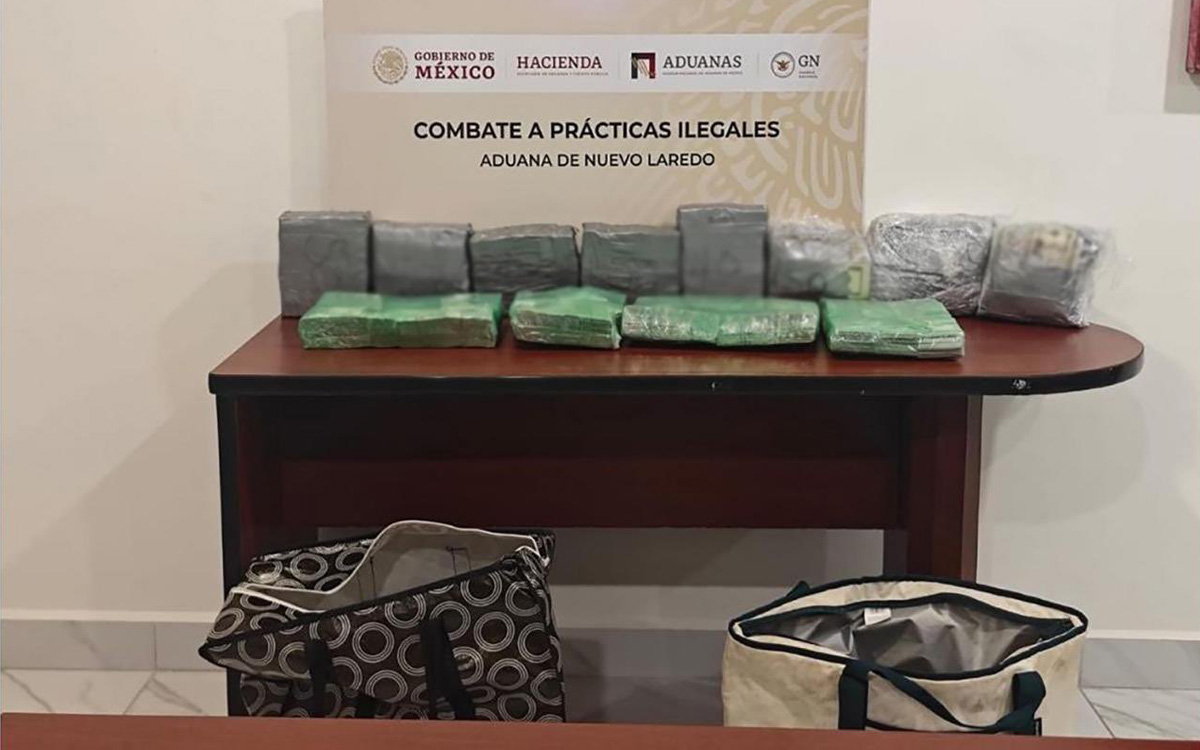Detectan 769 mil 755 dólares ocultos en 12 paquetes en la Aduana de Nuevo Laredo