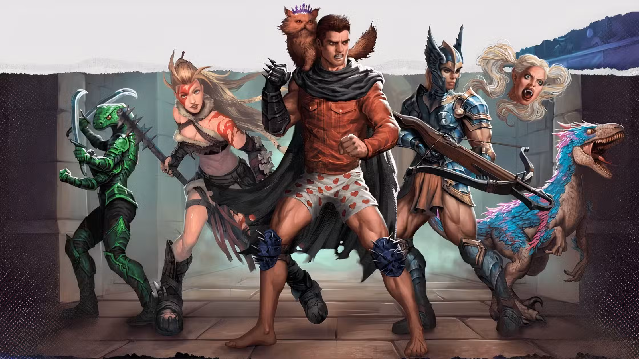 Equipo de Dungeon Crawler Carl del arte RPG