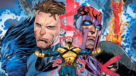 Young Beast, Mister Fantastic, Cyclops, Magneto y Human Torch en la portada de DNX #1