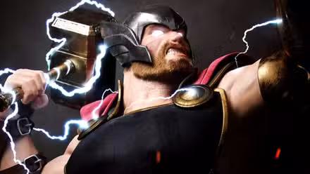Thor lanza un rayo en el arte 3D de Marvel de Victor Hugo
