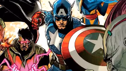 El Capitán América sostiene su escudo en la portada de Ultimate Impact Reborn #4
