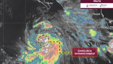 Tormenta Marie se intensificará a huracán categoría 1 en las próximas horas, prevé el SMN
