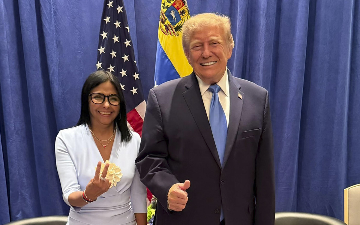Trump y Delcy Rodríguez se reúnen por primera vez en Nueva York