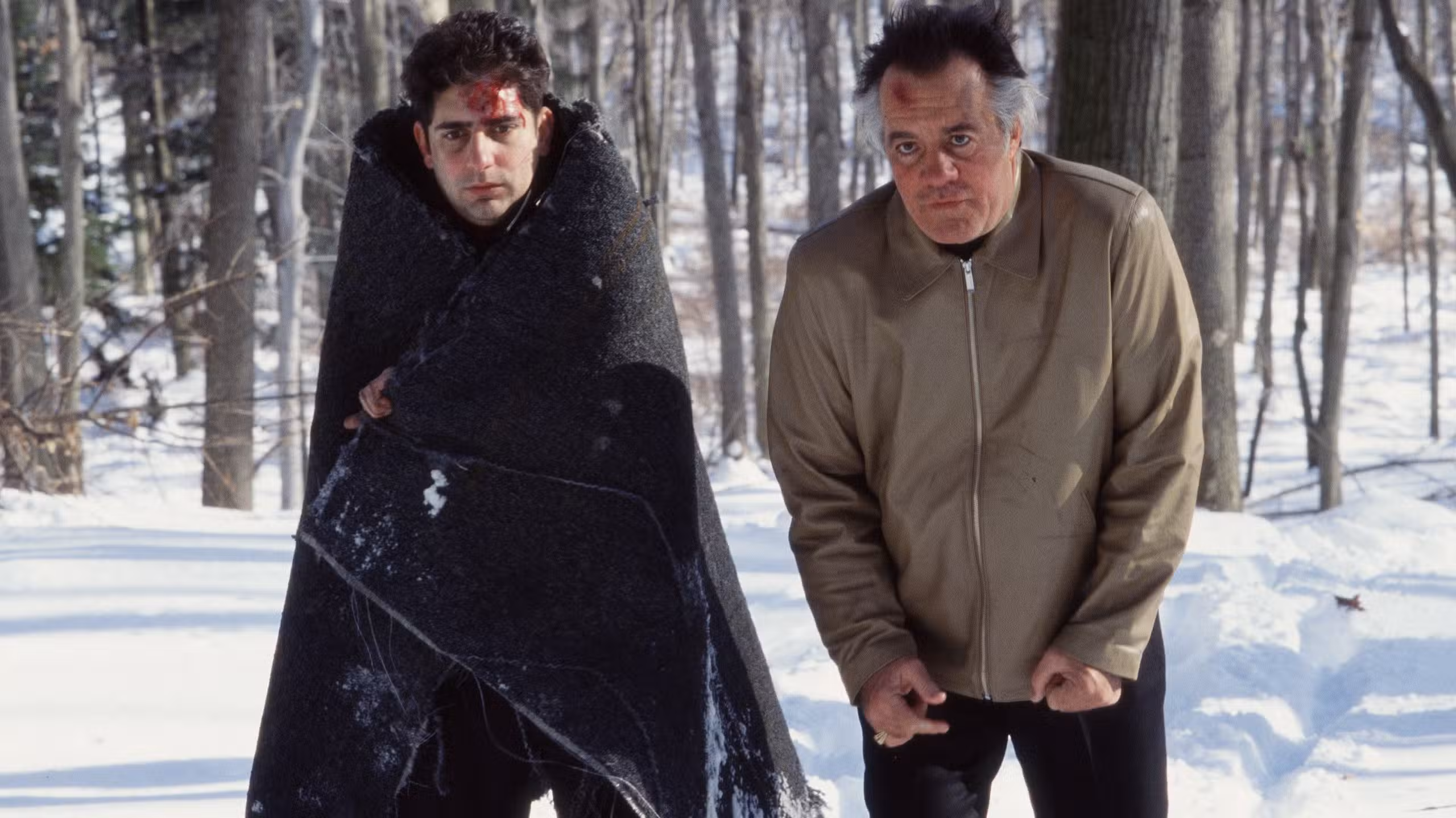 Chris y Paulie en Pine Barrens en Los Soprano